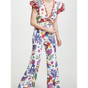 CeliaB Lavanda Jumpsuit XS White Flower Print